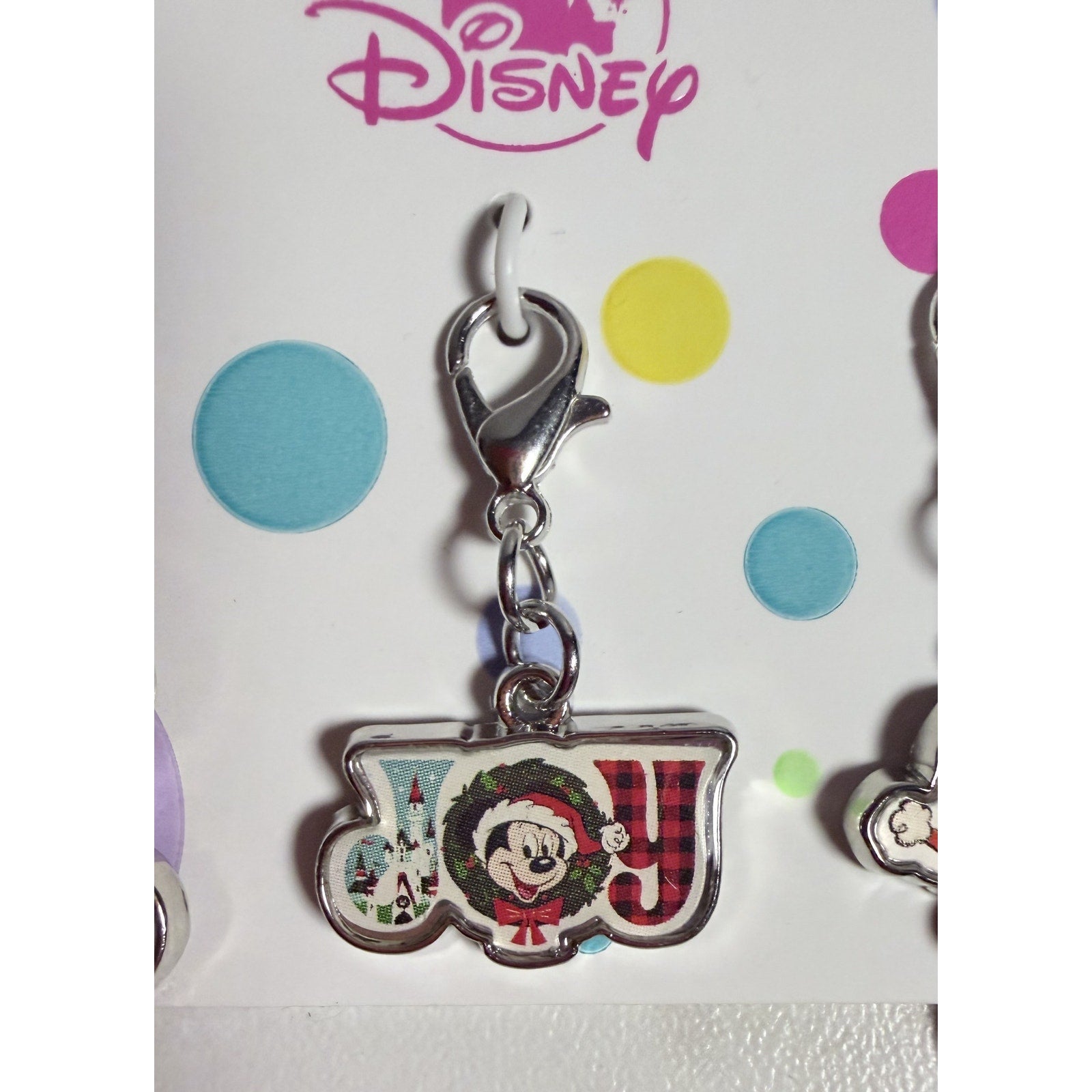 Disney Parks Holiday Mickey & Minnie Mouse Dangle Charm 3 pack NWT