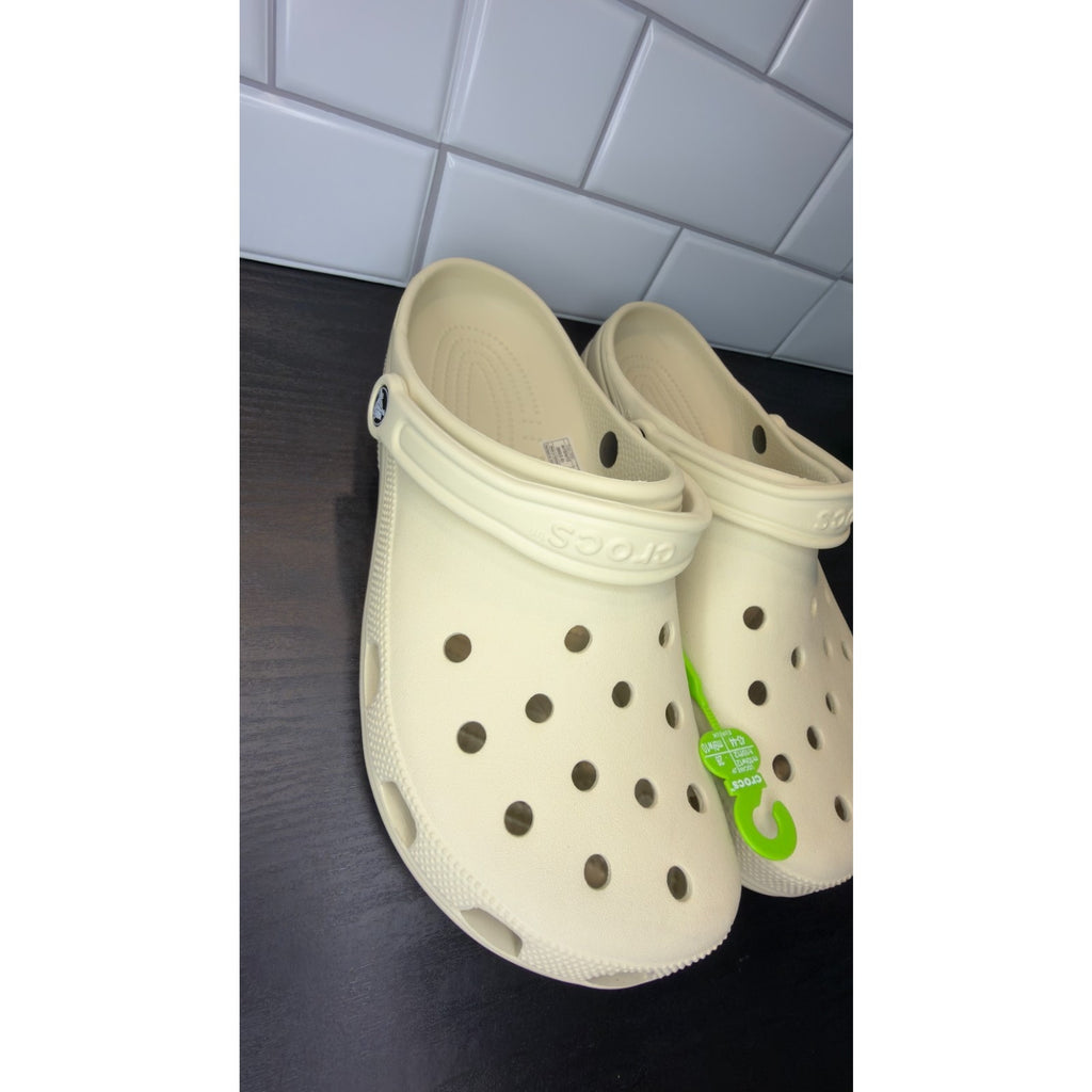 Crocs Classic Clog - Unisex Slip-On (Bone) M10/W12 NWT