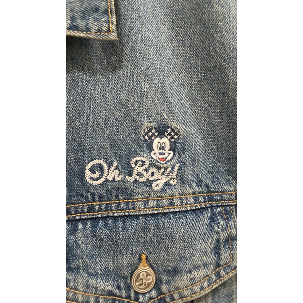 NWT Old Navy x Disney Men's Mickey Mouse Americana Denim Trucker Jacket XL