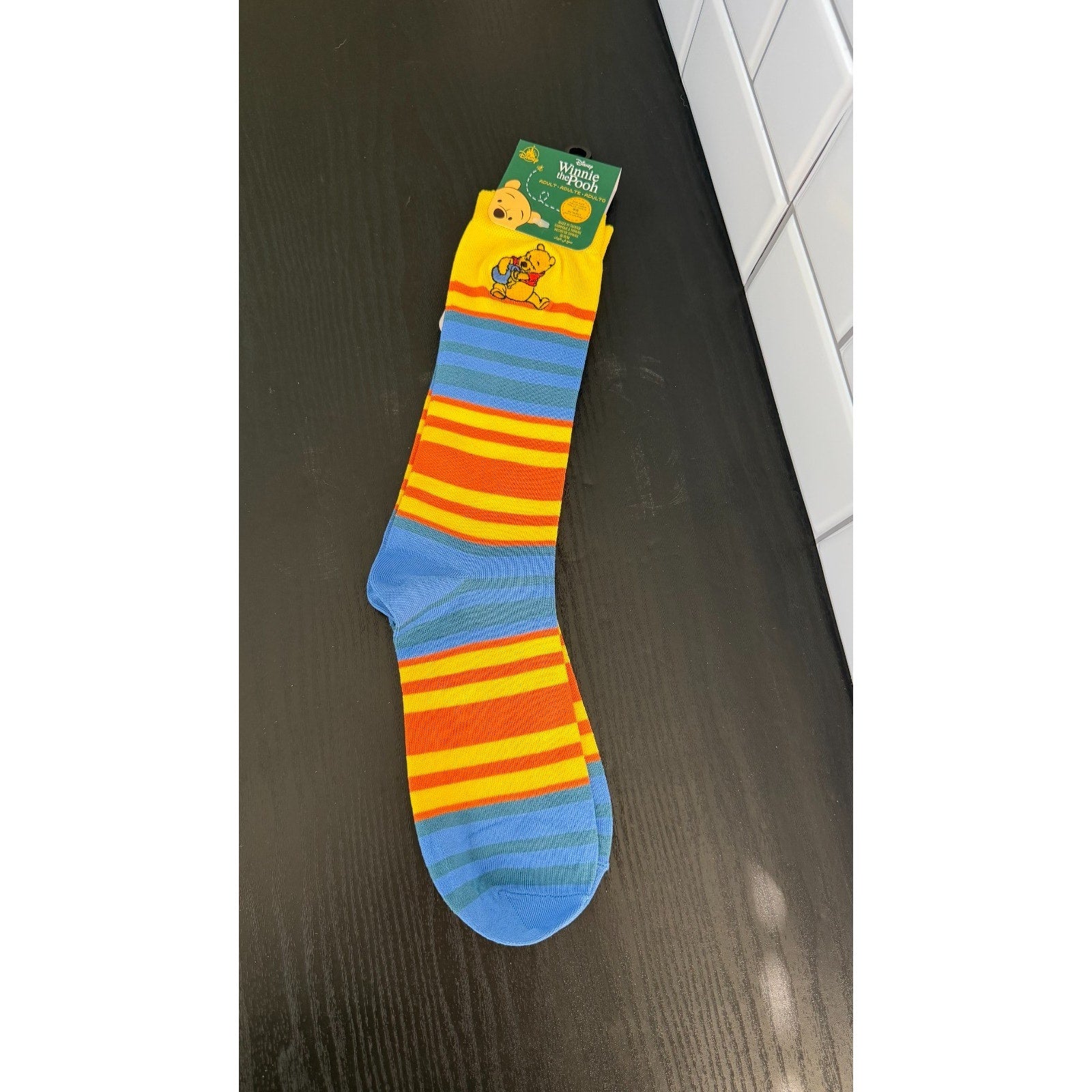 NEW Disney Winnie the Pooh Adult Striped Socks - One Size