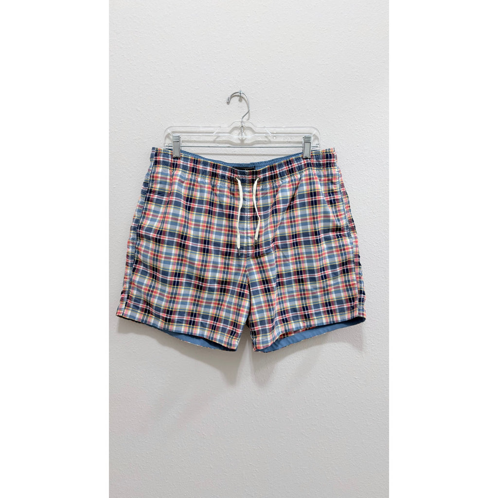 Abercrombie & Fitch Men's Plaid Swim Trunks – Size Large Preowned
