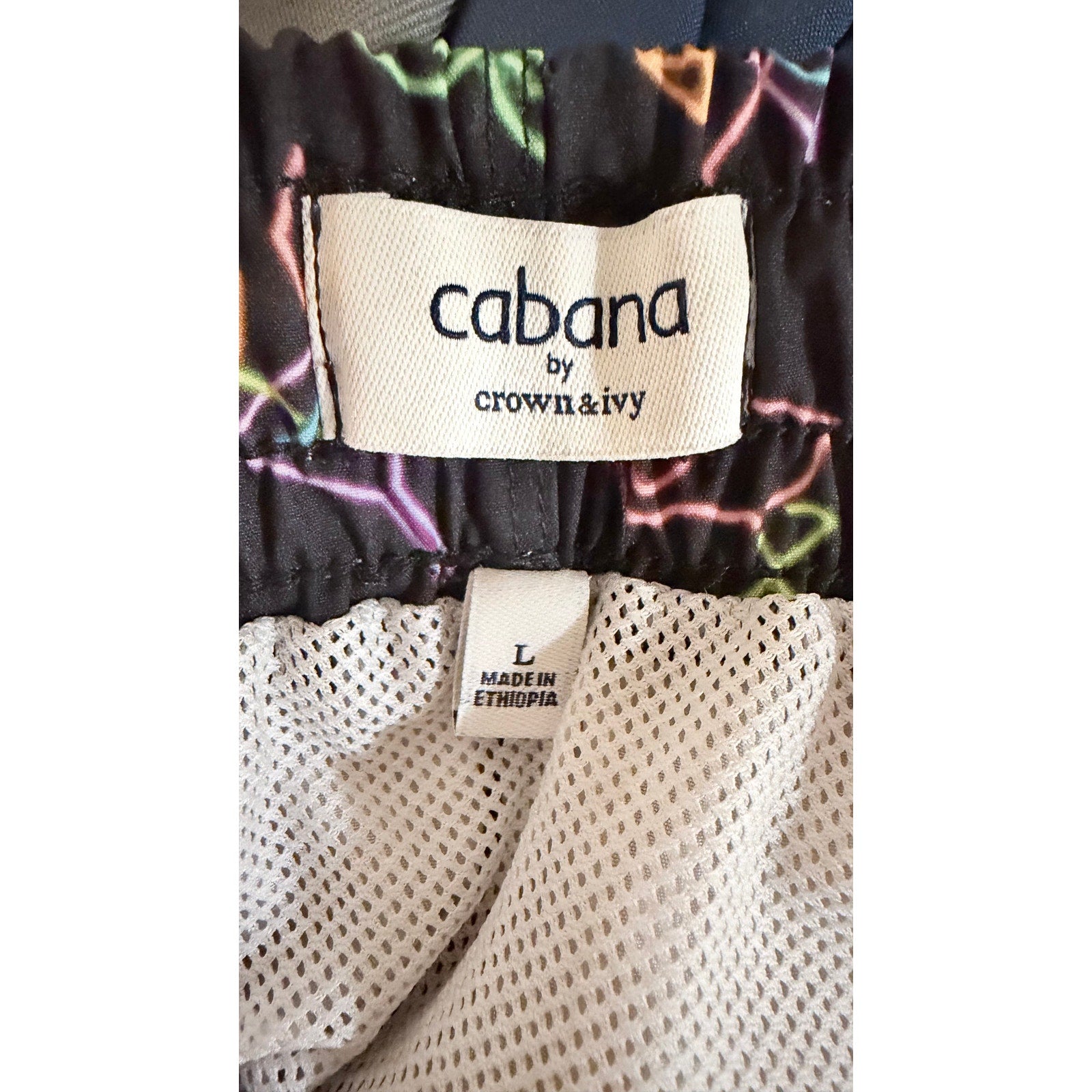 Cabana by Crown & Ivy Neon Party Swim Trunks – Men's Large Preowned