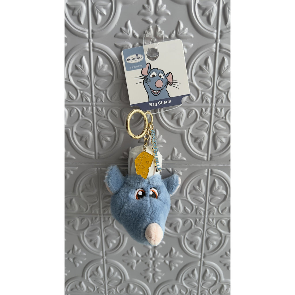 Disney x Primark Pixar Ratatouille Remy Plush Bag Charm Keychain Cheese NEW