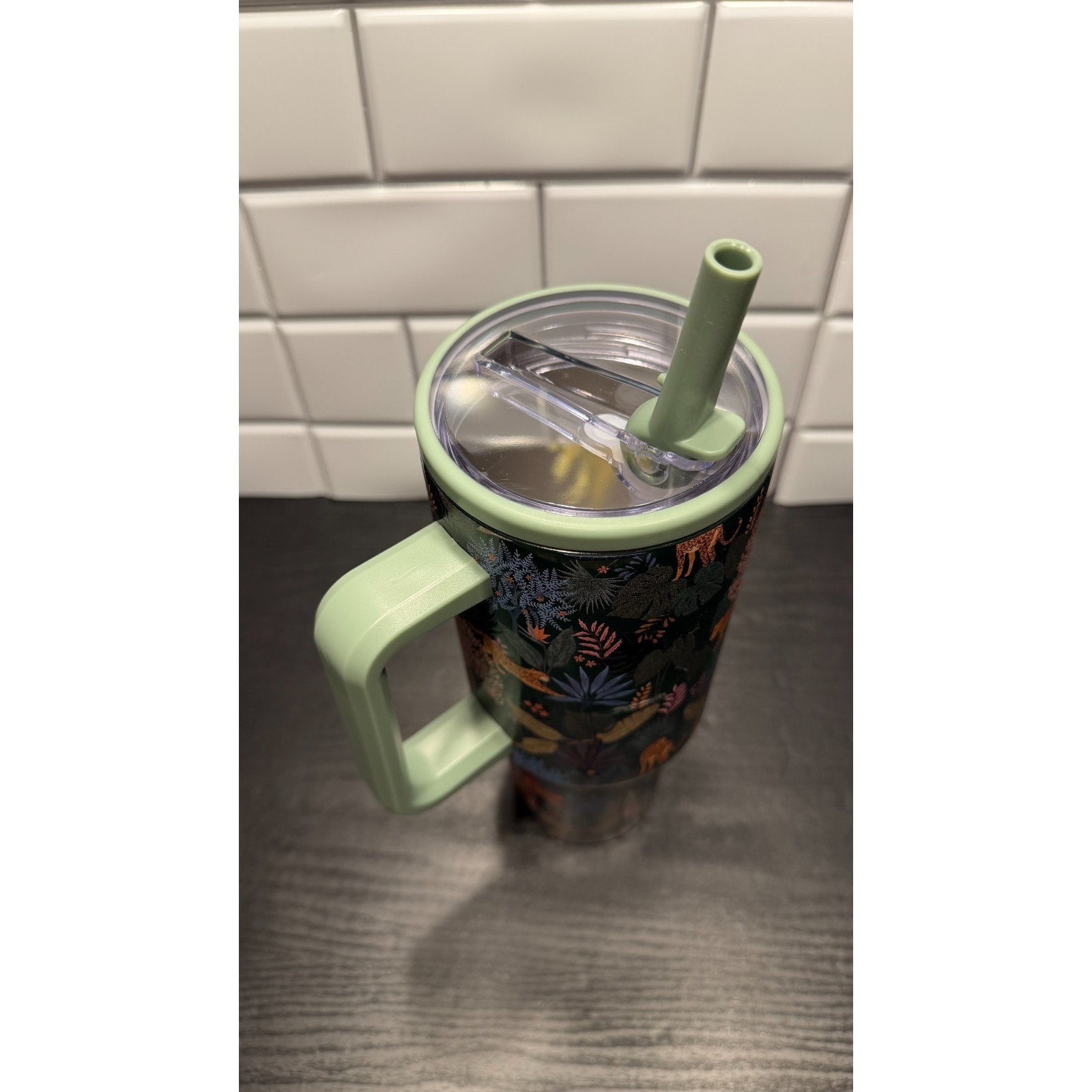 Kirklands Tiger Print 40 oz Tumbler NEW