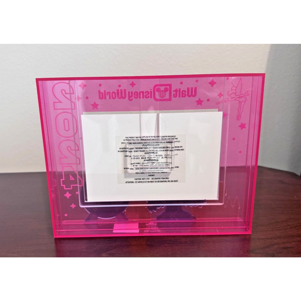 Disney Parks Walt Disney World 2024 Pink Acrylic 4 Parks Photo Frame 4x6 NWT