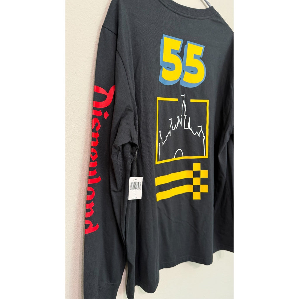 Disney Parks Disneyland Men's Long Sleeve Racing T-Shirt Large NWT