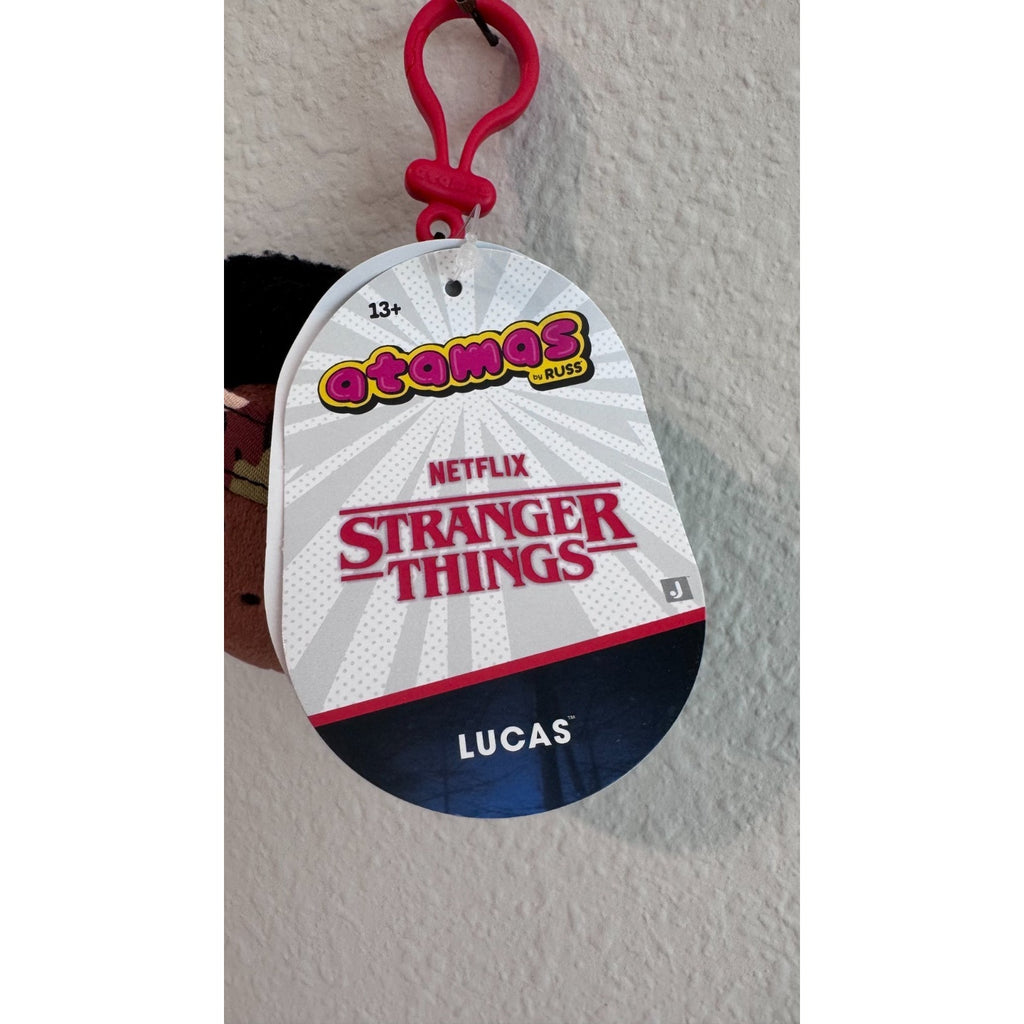 Stranger Things Lucas Clip-On Plush Keychain 3.5" NWT