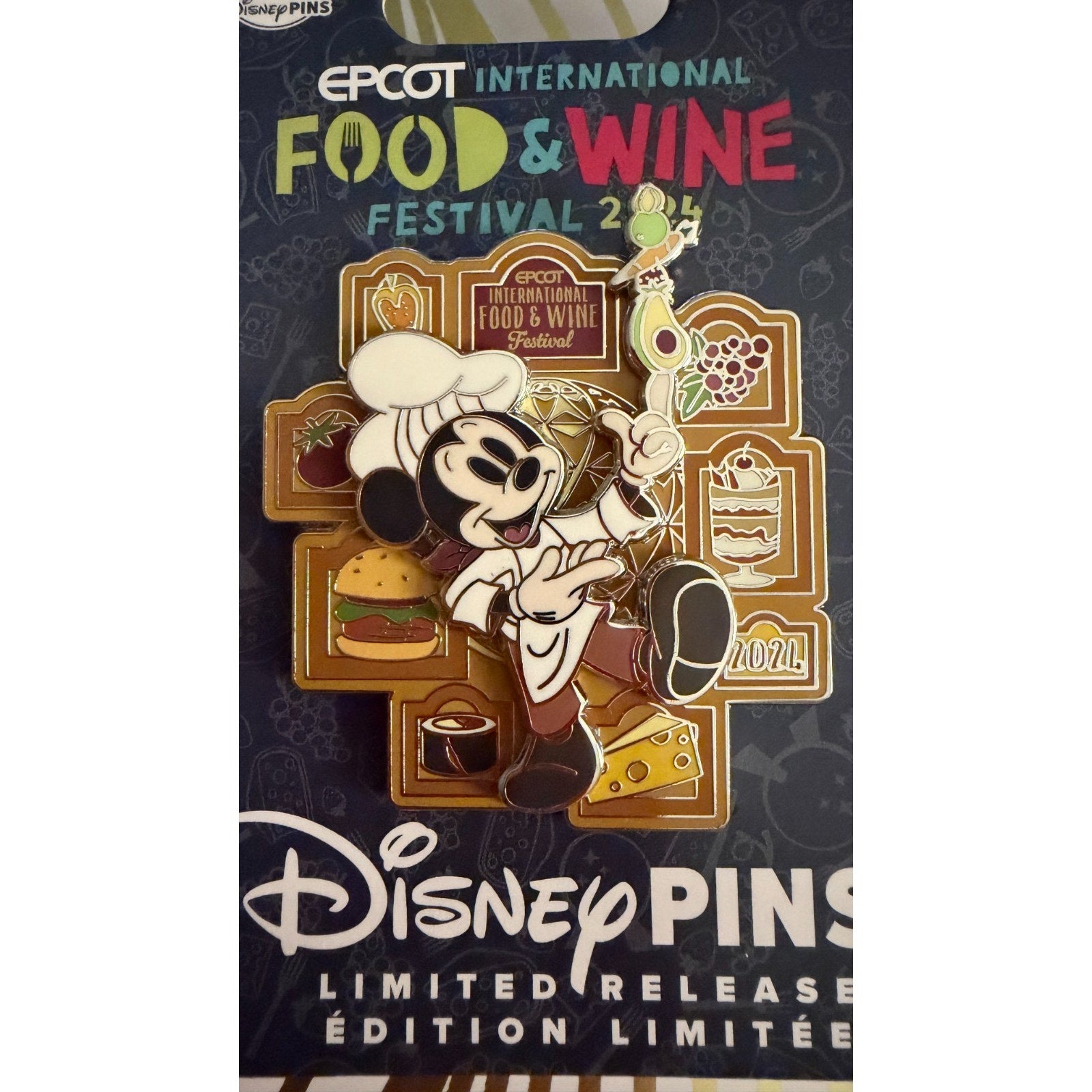 Disney Parks 2024 EPCOT Food & Wine Festival Chef Mickey Mouse Pin