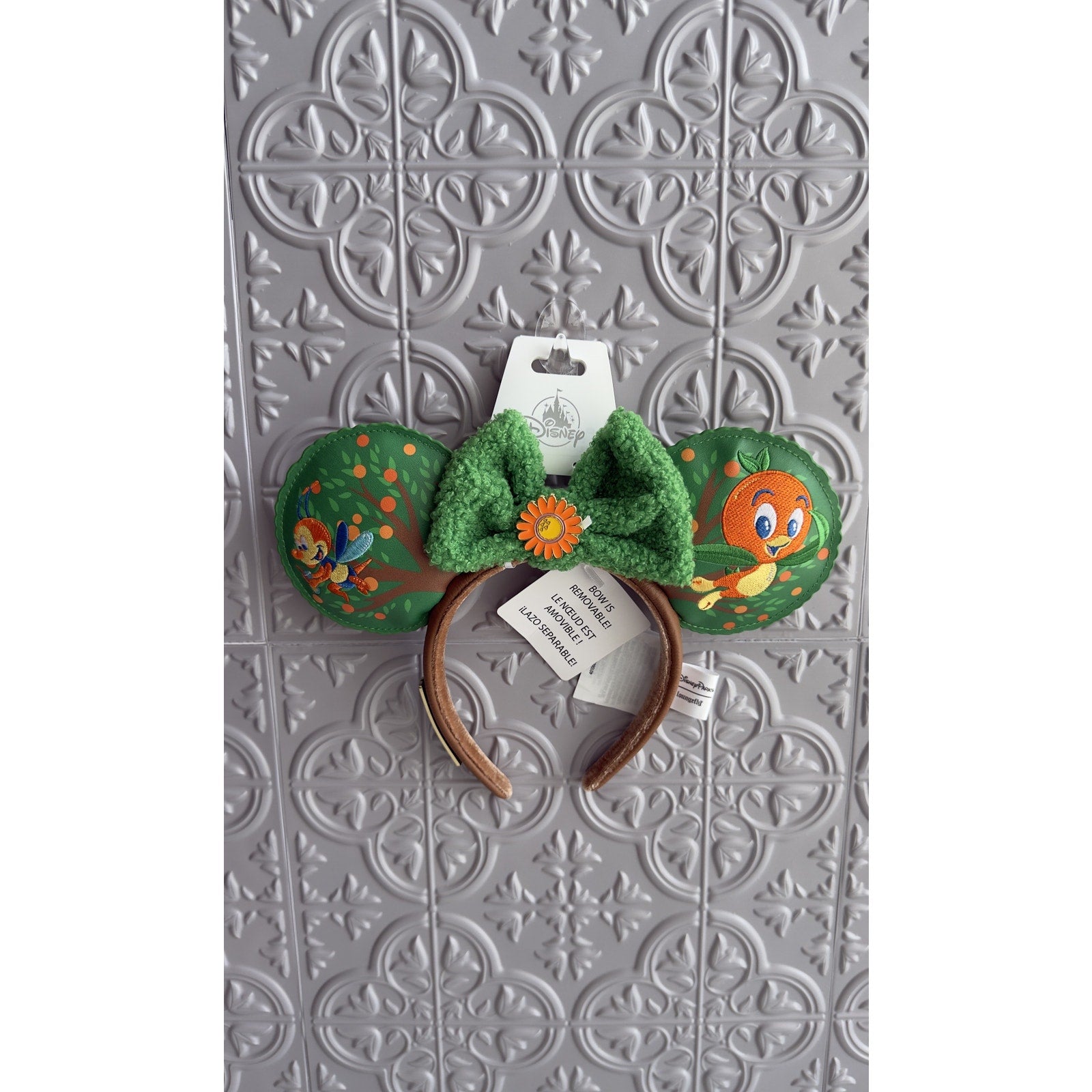 Disney Parks Loungefly 2026 Epcot Flower & Garden Orange Bird Ears Headband NEW