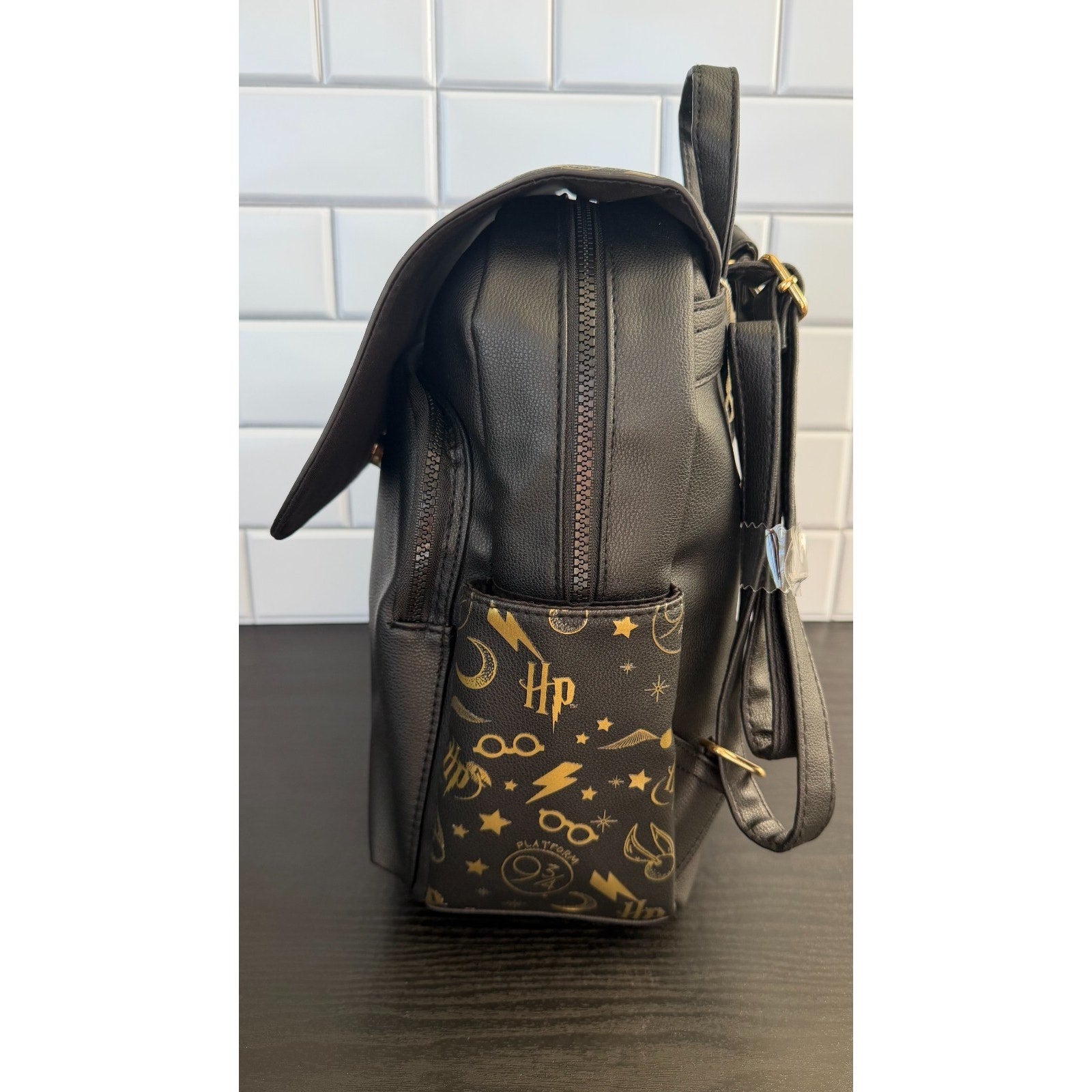 NEW Primark x Harry Potter Black and Gold Backpack