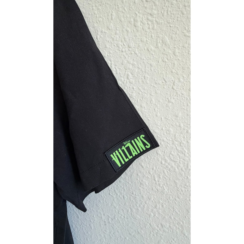 NEW Disney Villains Our Universe Glow-In-The-Dark Woven Shirt - Men’s Large