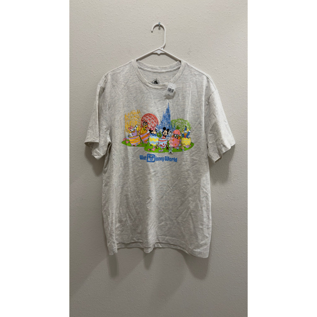 Disney Parks Walt Disney World Easter Mickey & Friends 4 Parks T-Shirt Large NWT
