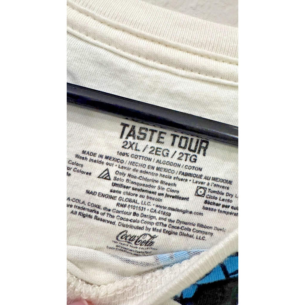 Coca-Cola "Taste Tour" All Over Print T-Shirt 2XL NWOT