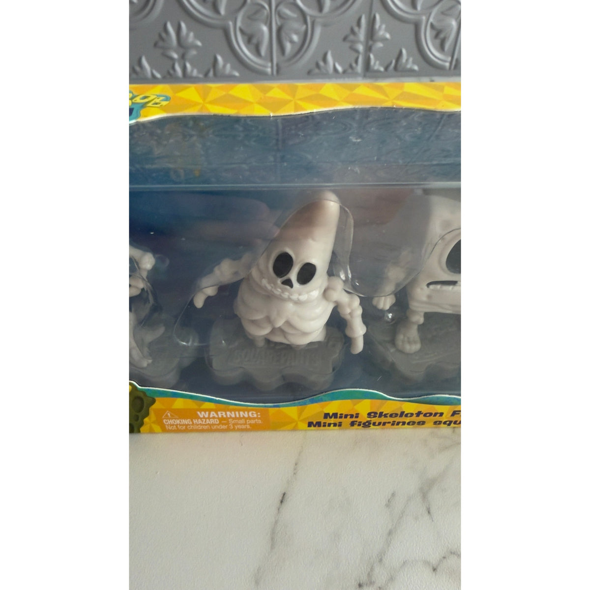 SpongeBob SquarePants Mini Skeleton Figures 4-Pack Halloween Toys NEW