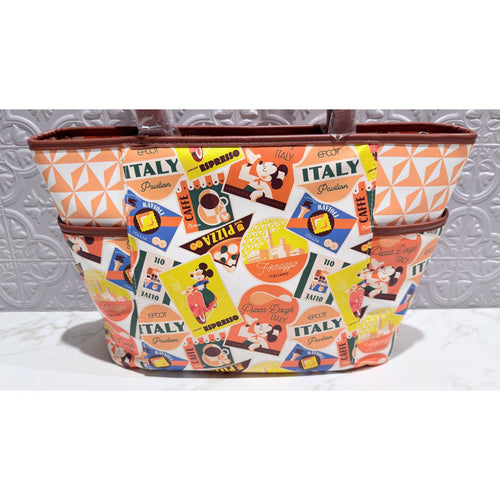 Disney EPCOT World Showcase Italy Pavilion Icon Collage Tote Bag NEW