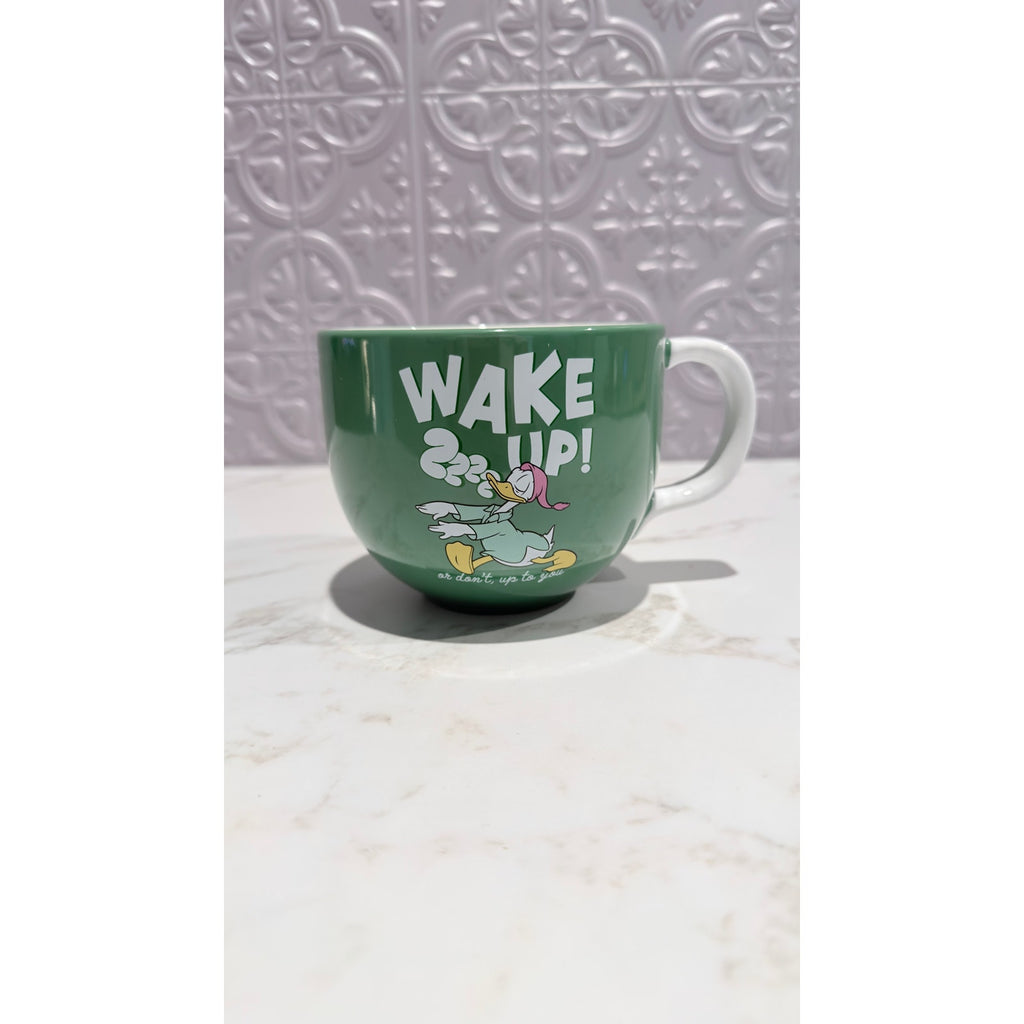 Disney Parks Donald Duck Wake Up Morning Coffee Mug Large 19oz Ceramic NEW