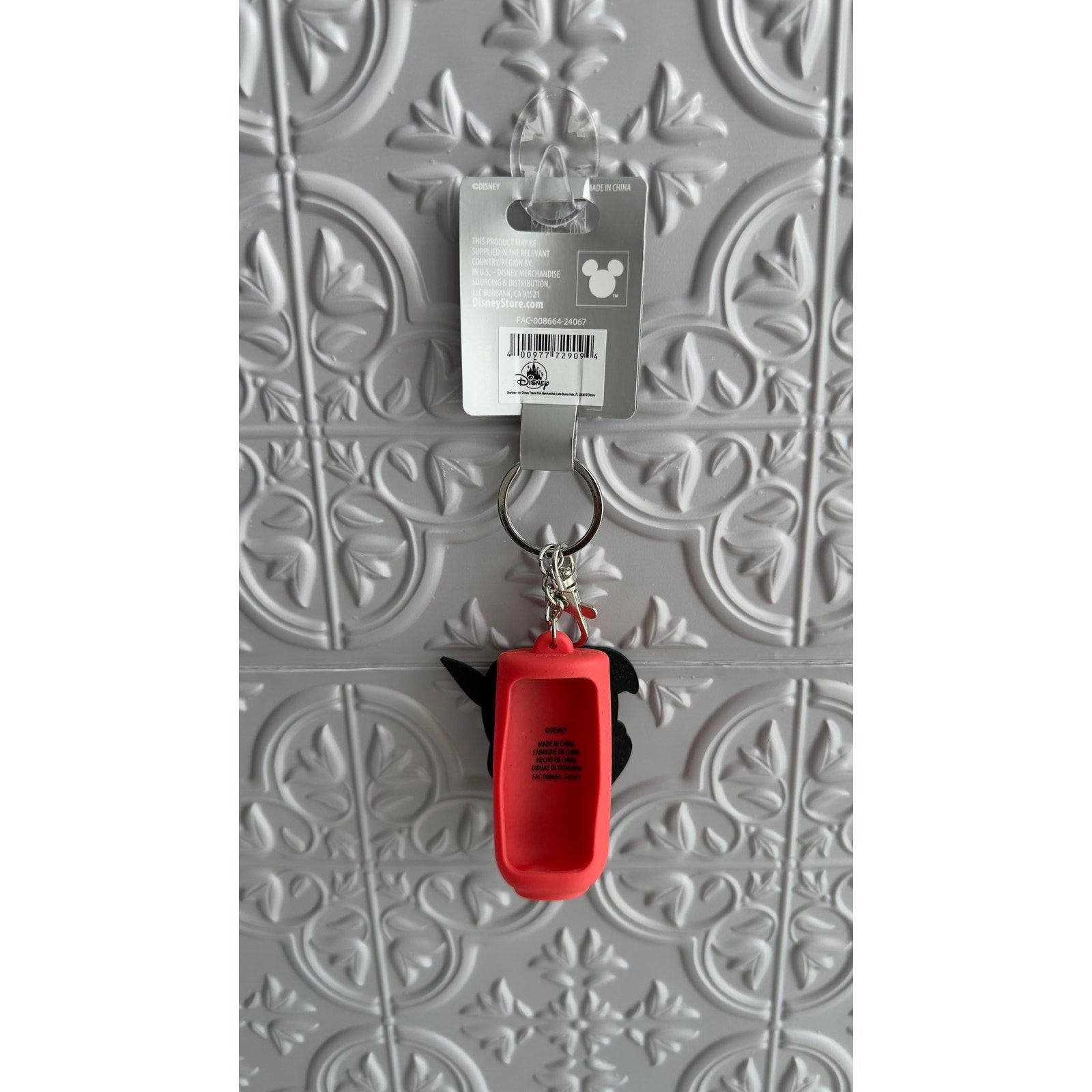 Disney Parks Pinocchio Hand Sanitizer Holder Clip Keychain NEW