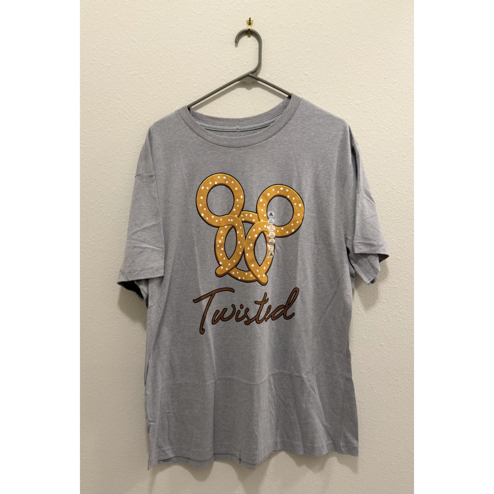 NEW Disney Parks 2025 Twisted Pretzel Snacks WDW T-Shirt - Adult Large