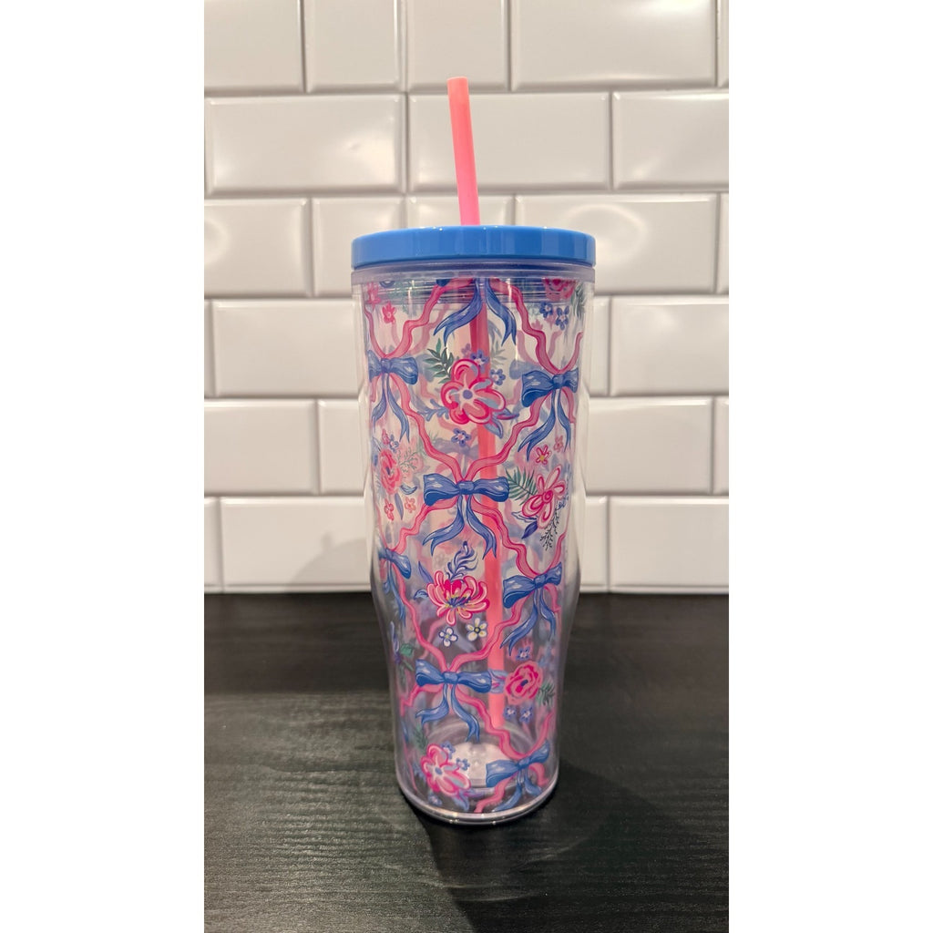 NEW Simply Southern 24oz Insulated Tumbler – Floral & Ribbon Print