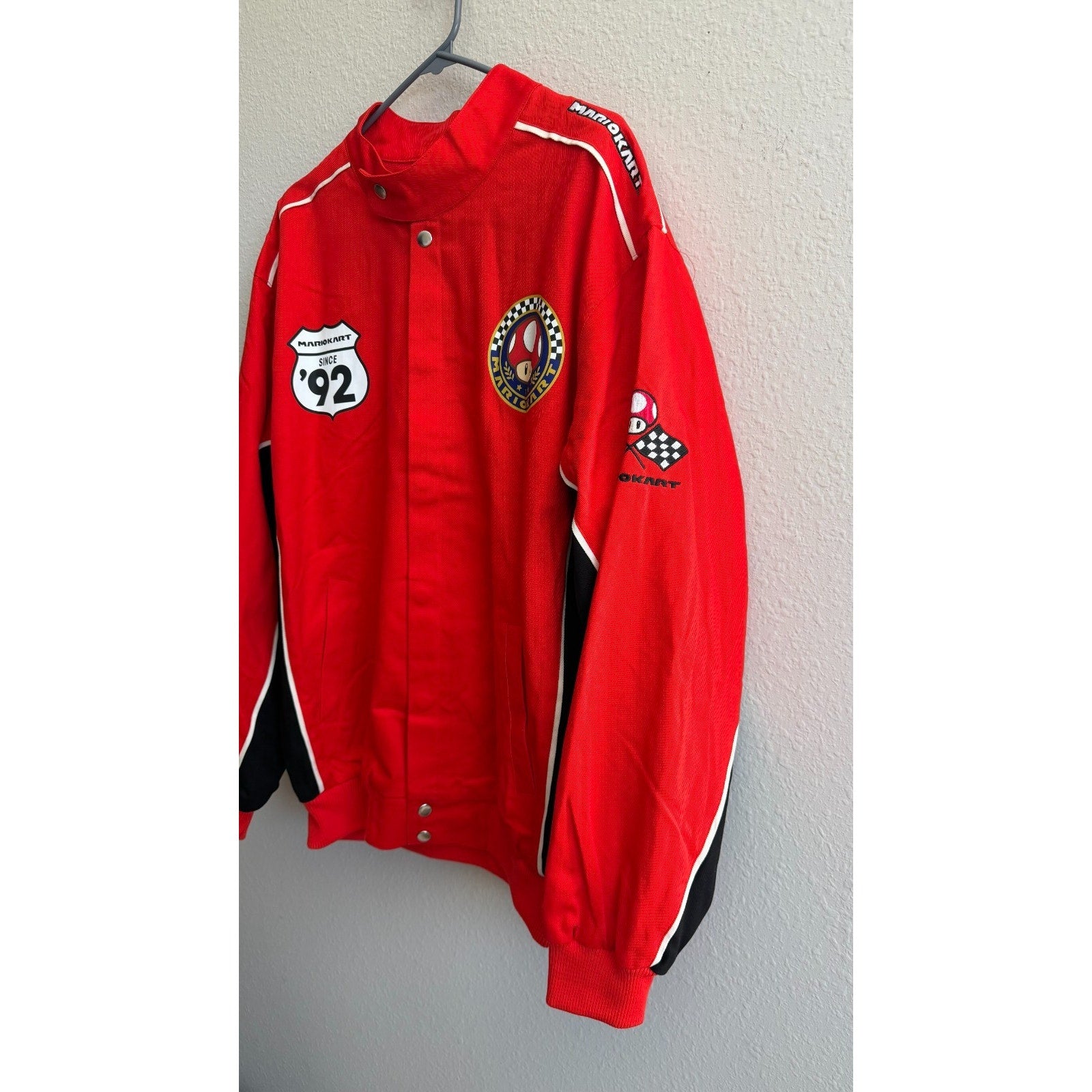 Mario Kart Red Canvas Racing Jacket - Adults Large - Target Exclusive NEW