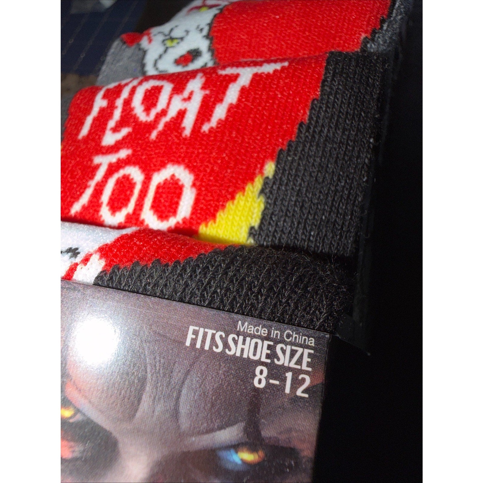 Stephen King's IT Men's Crew Socks 6-Pack - Size 8-12 NEW