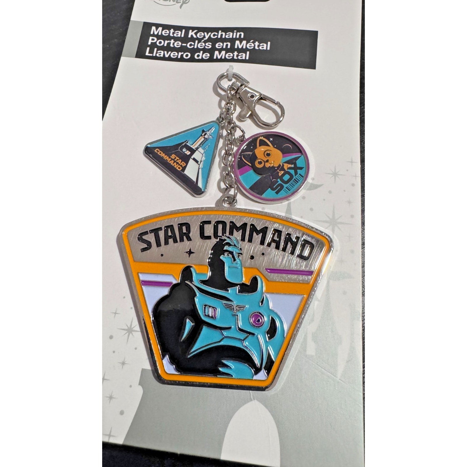 Disney/Pixar Lightyear Star Command Metal Bag Charm/Keychain Cluster NEW