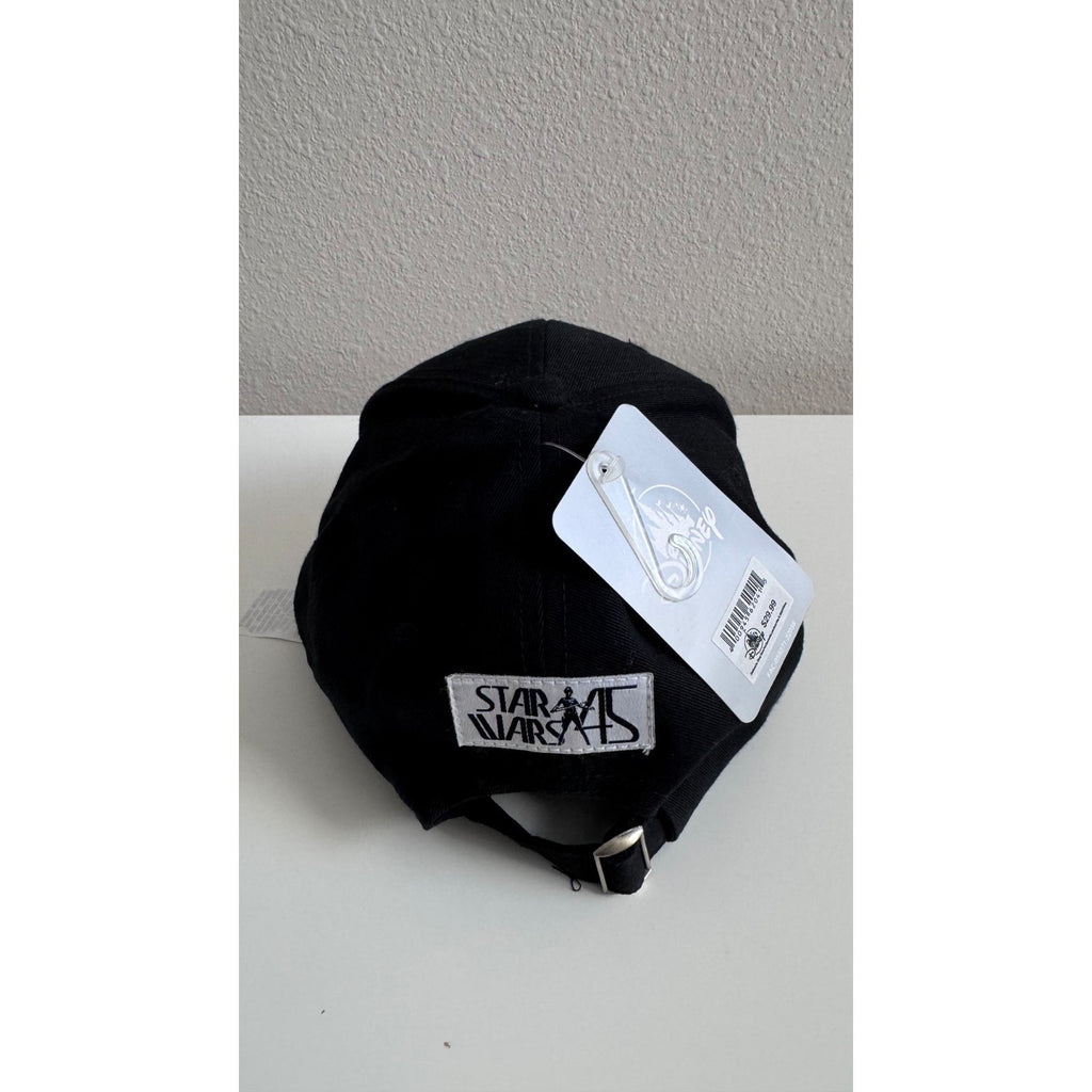 Disney Parks Star Wars Vintage Action Figures Black Adult Baseball Cap Hat-NWT