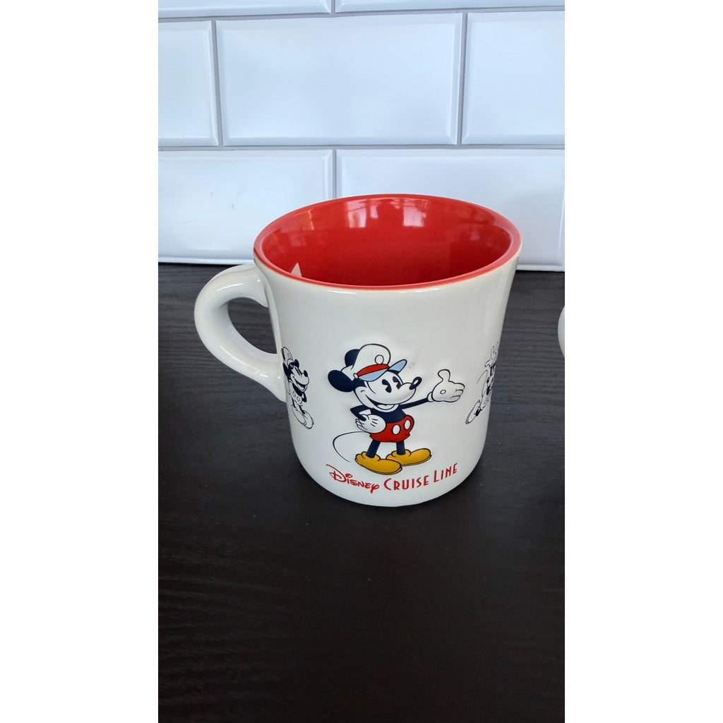 Disney Cruise Line 8oz Diner Mug Set - Mickey, Minnie, & Chip ‘n Dale NEW