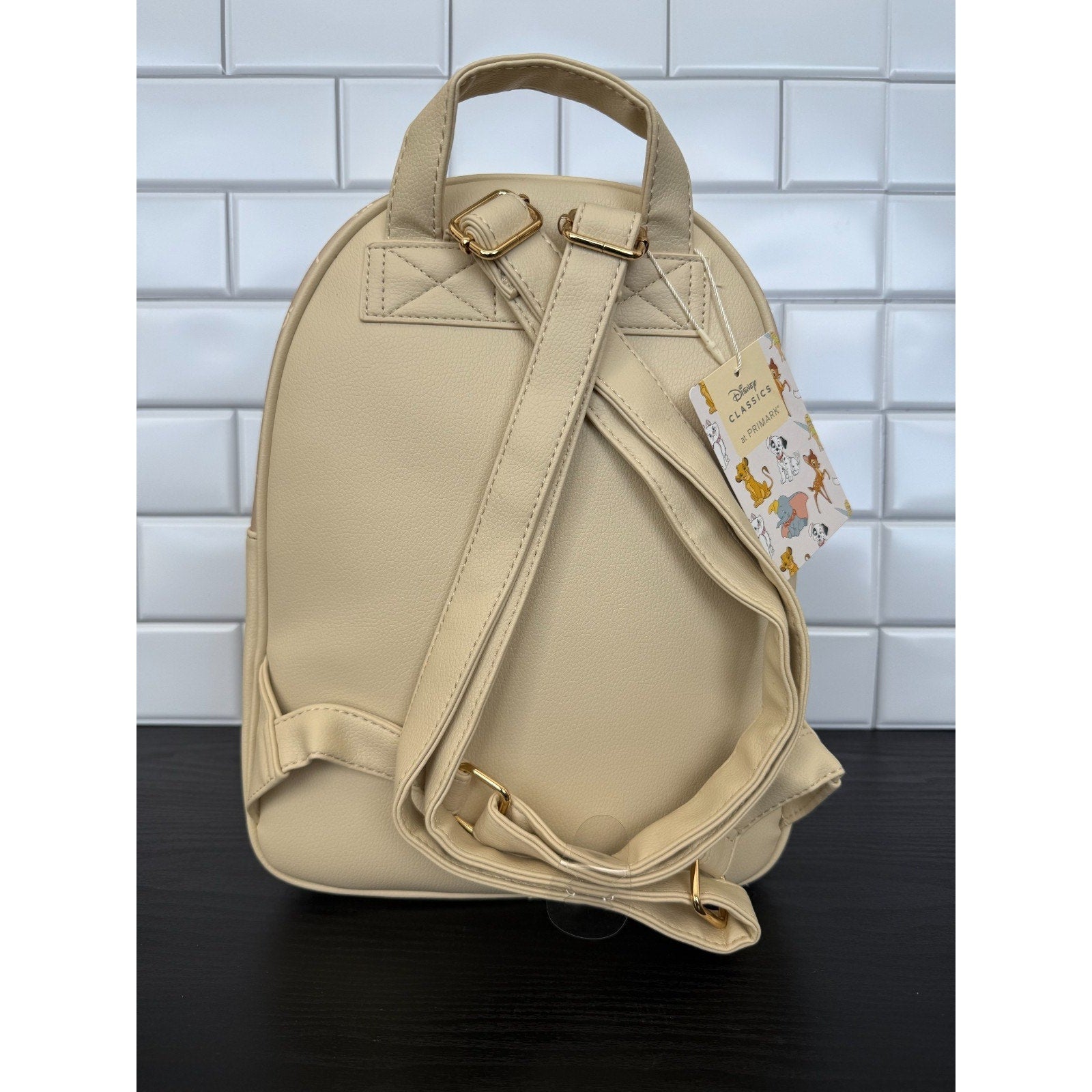 Primark Disney Bambi Mini Backpack Thumper Charm Gold Hardware NWT
