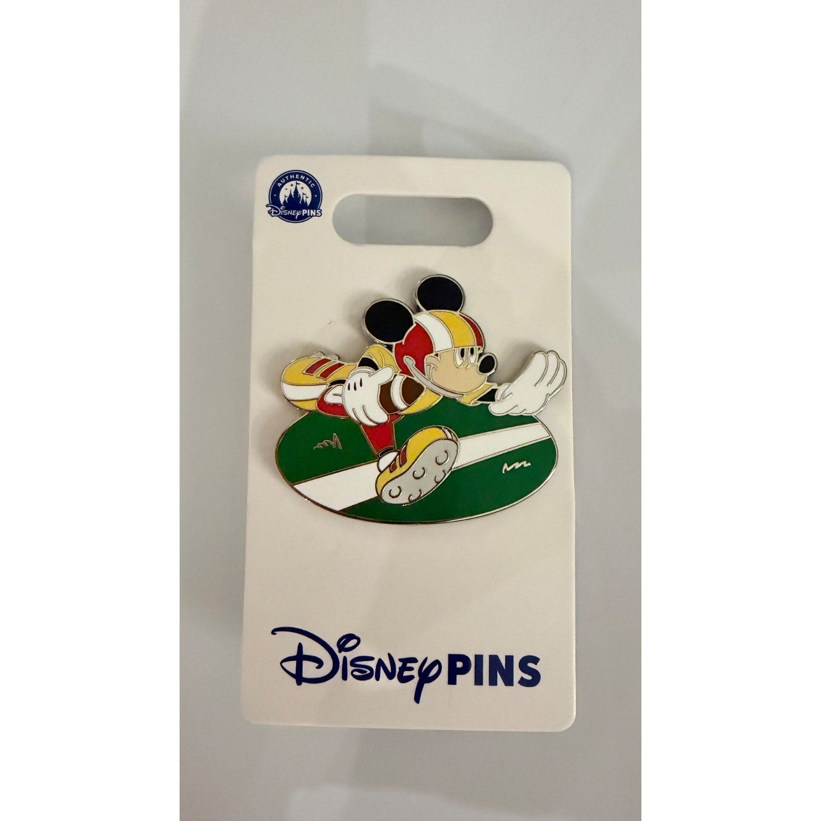Disney Parks Mickey Mouse Playing Football "Touchdown" Pin NEW