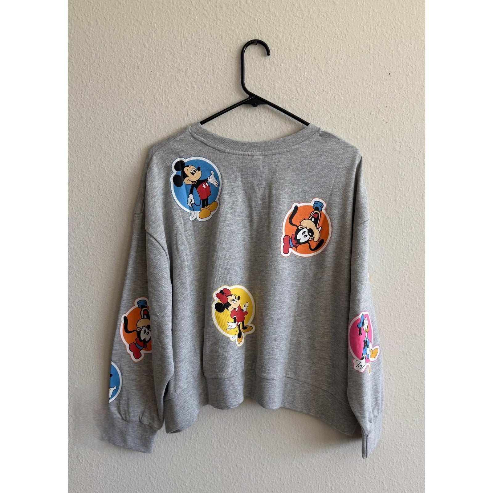 NEW Disney Parks WDW 50th Vault Collection "Stickers" Women's Sweatshirt 1XL