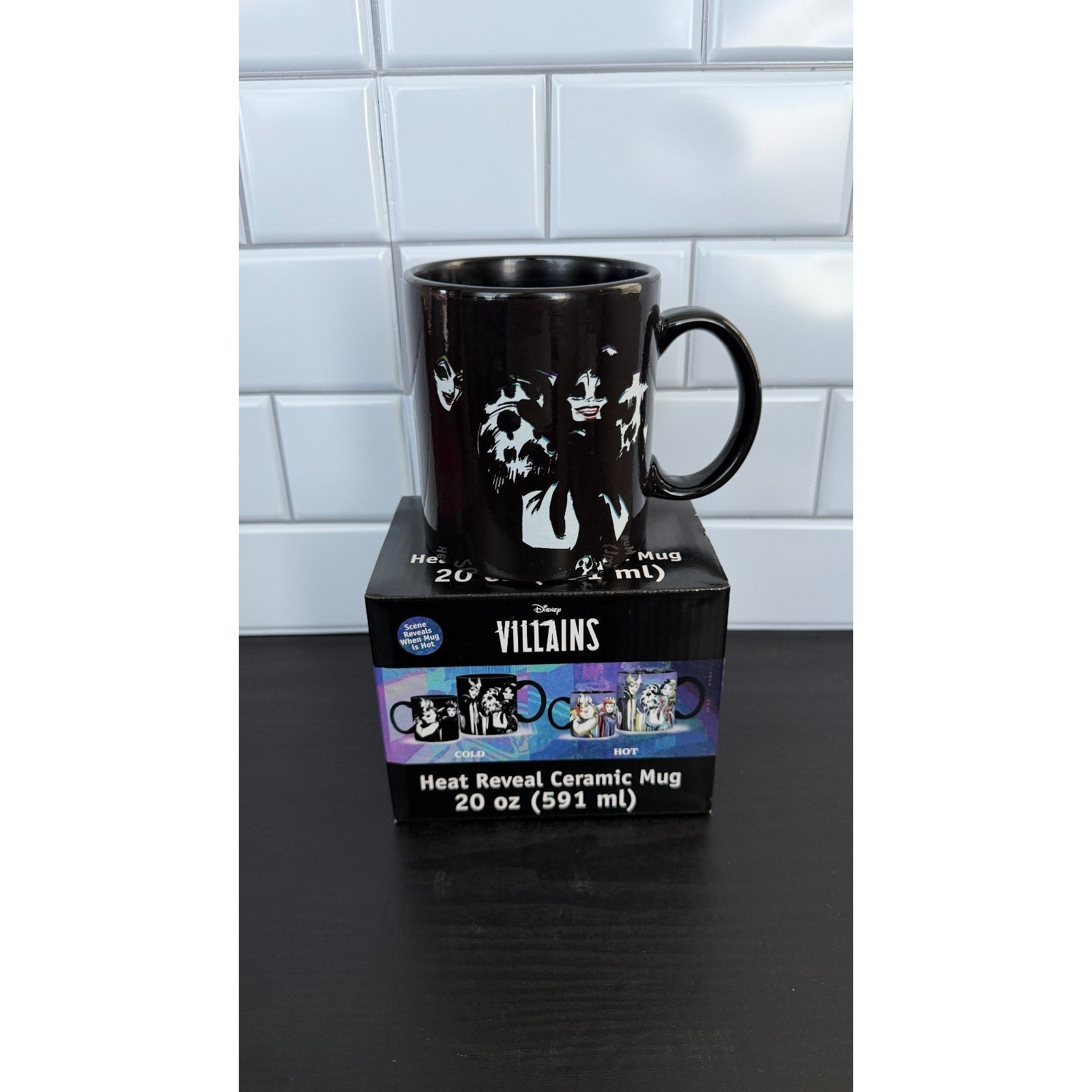 Disney Villains Heat Reveal Ceramic Mug 20 oz - Ursula, Maleficent, and More NEW