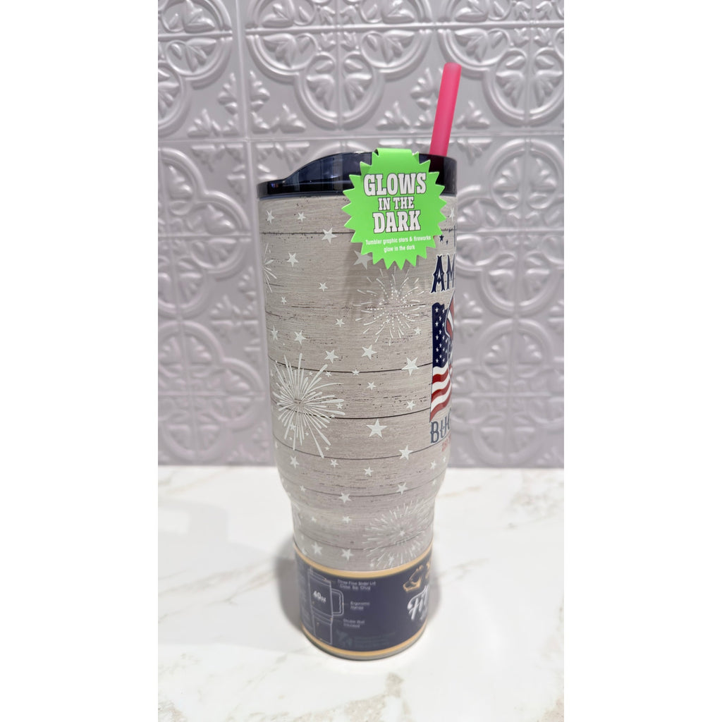Buc-ee's Glow In The Dark 4th Of July Fireworks 40oz Tumbler Fit Forty NEW 2026