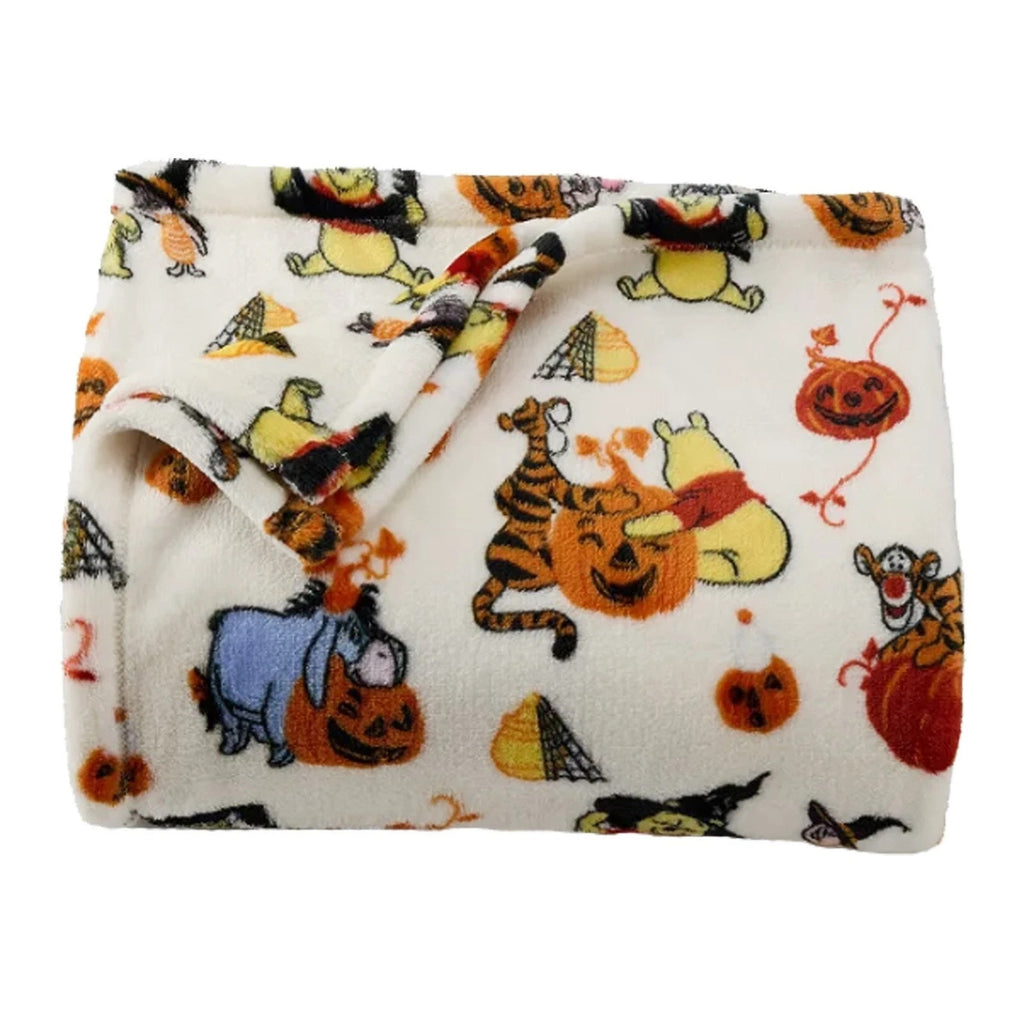 Disney Winnie the Pooh Halloween Oversized Plush Throw Blanket 60x72 NEW