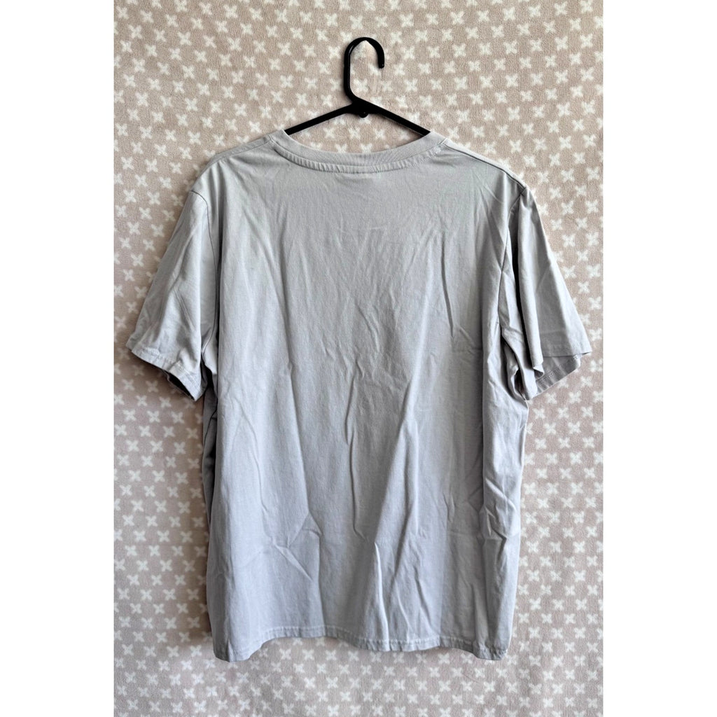 NWT Disney Parks Epcot Center Logo Tee Shirt Gray Two Button V-Neck Adult XL