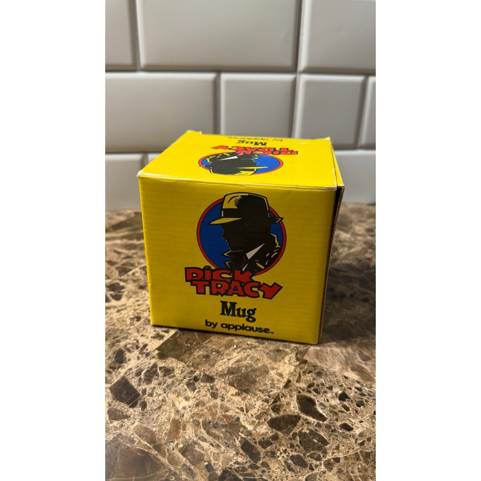 Dick Tracy 1990 Figural Coffee Mug Disney Applause with Box NEW