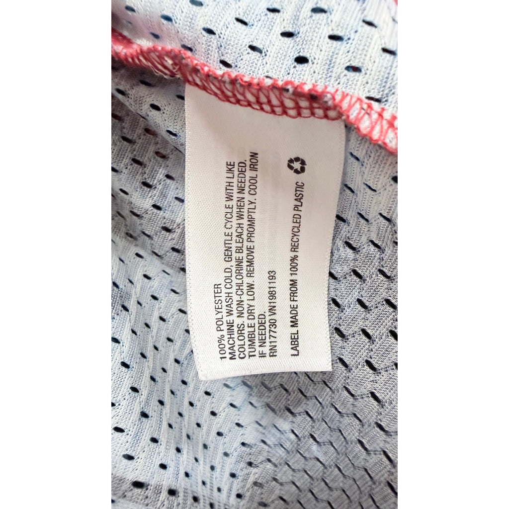 Target Original Use Men's Mesh Tank Top Large Red Sunset Palm Trees Jersey NWT