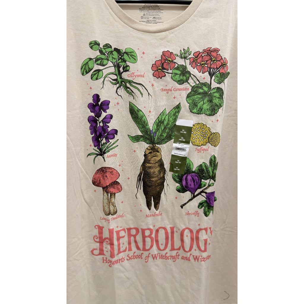 Harry Potter Herbology Botanical Plants T-Shirt - Men's X-Large - NWT