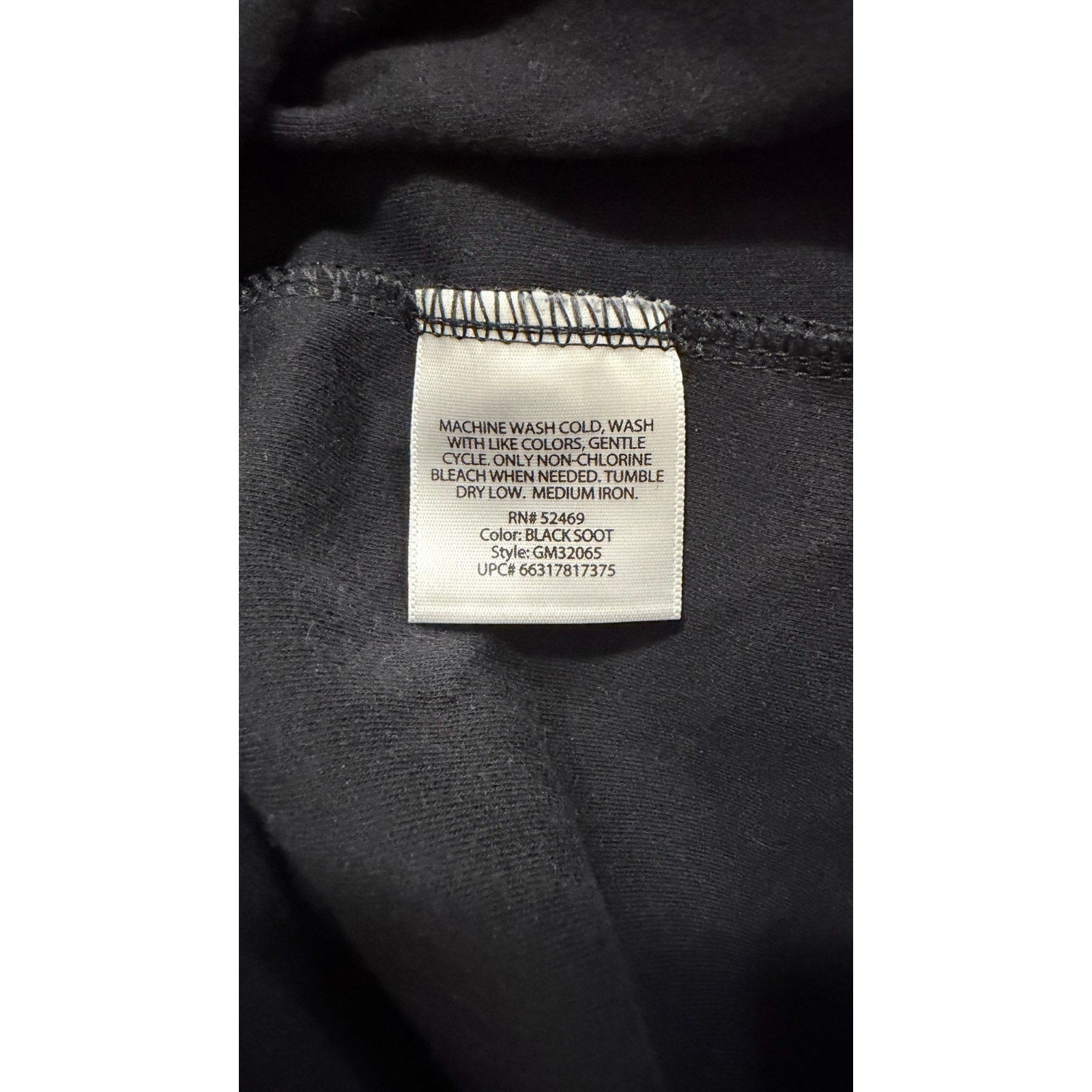 George Men’s Long Sleeve Polo Shirt - Solid Black - Regular Fit - Preowned