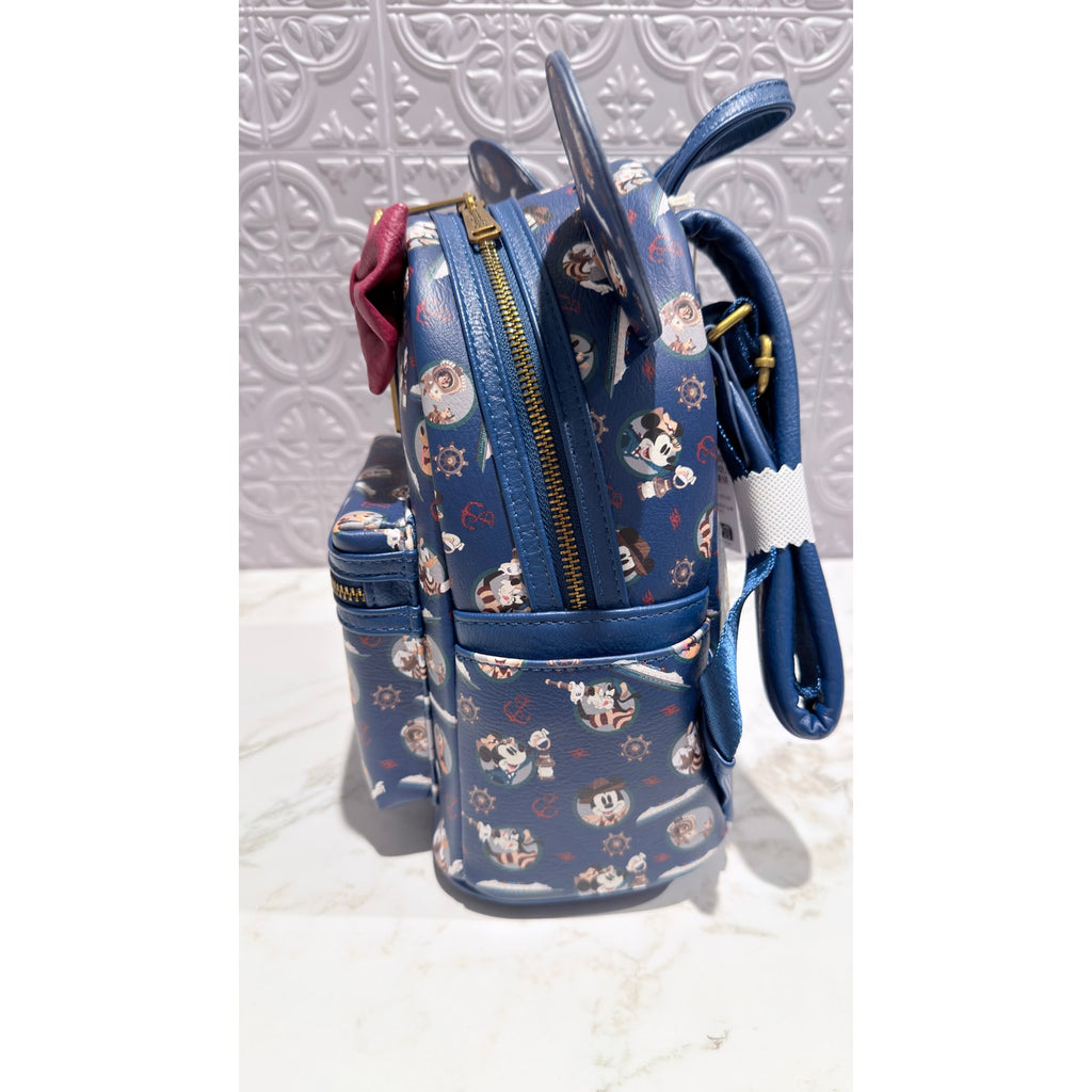 Disney Cruise Line Treasure Inaugural Character Loungefly Mini Backpack NEW
