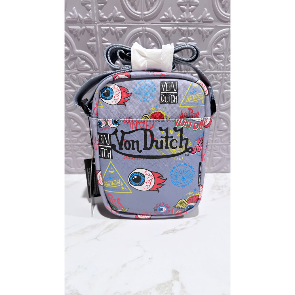 Von Dutch Men's "Jax" Logo Crossbody Bag NEW