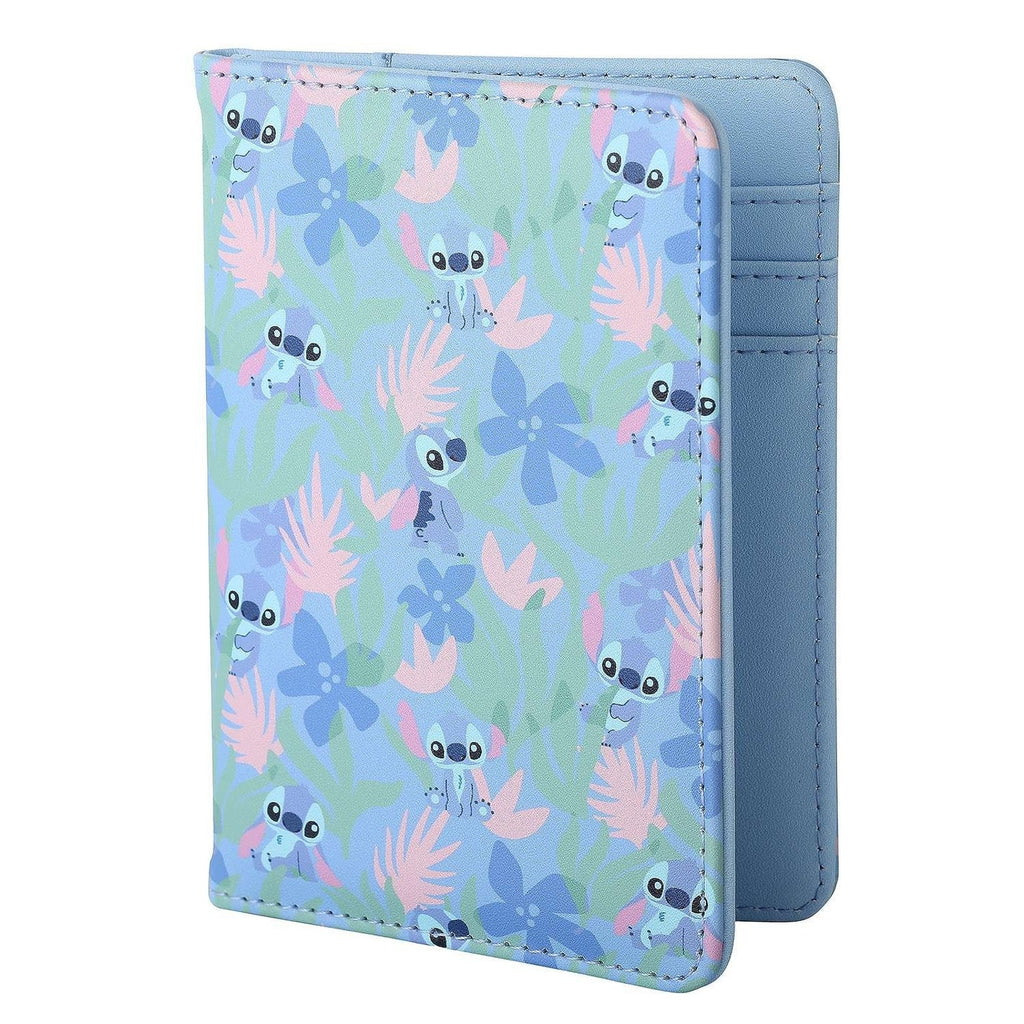Disney Stitch Tropical Floral Passport Holder Cover Wallet Lilo & Stitch NWT