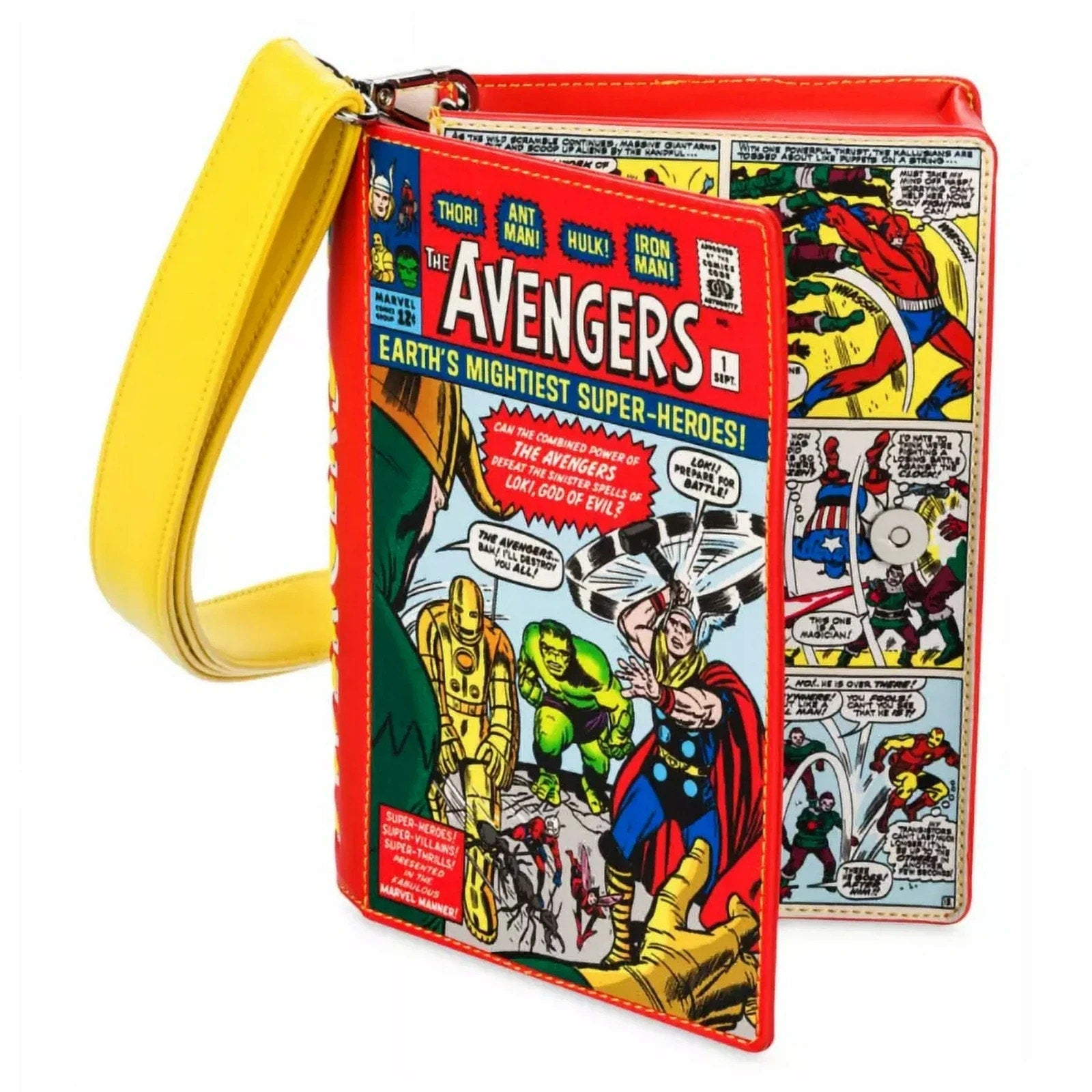 NWT Disney Parks Avengers Marvel Comic Book Loungefly Crossbody Bag