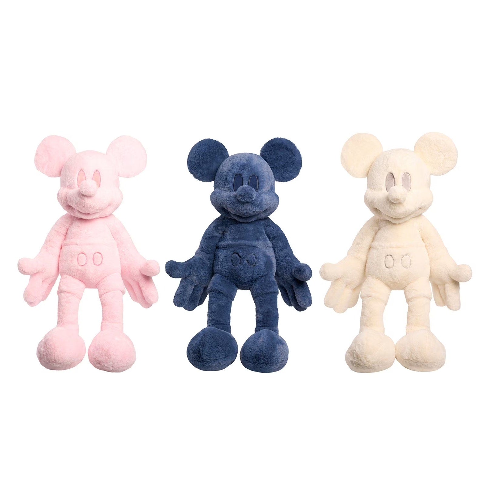 NEW Disney Classic Mickey Mouse 40" Monochromatic Jumbo Plush - Cream