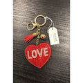 NEW Red Rhinestone Crystal Heart Keychain & Bag Charm