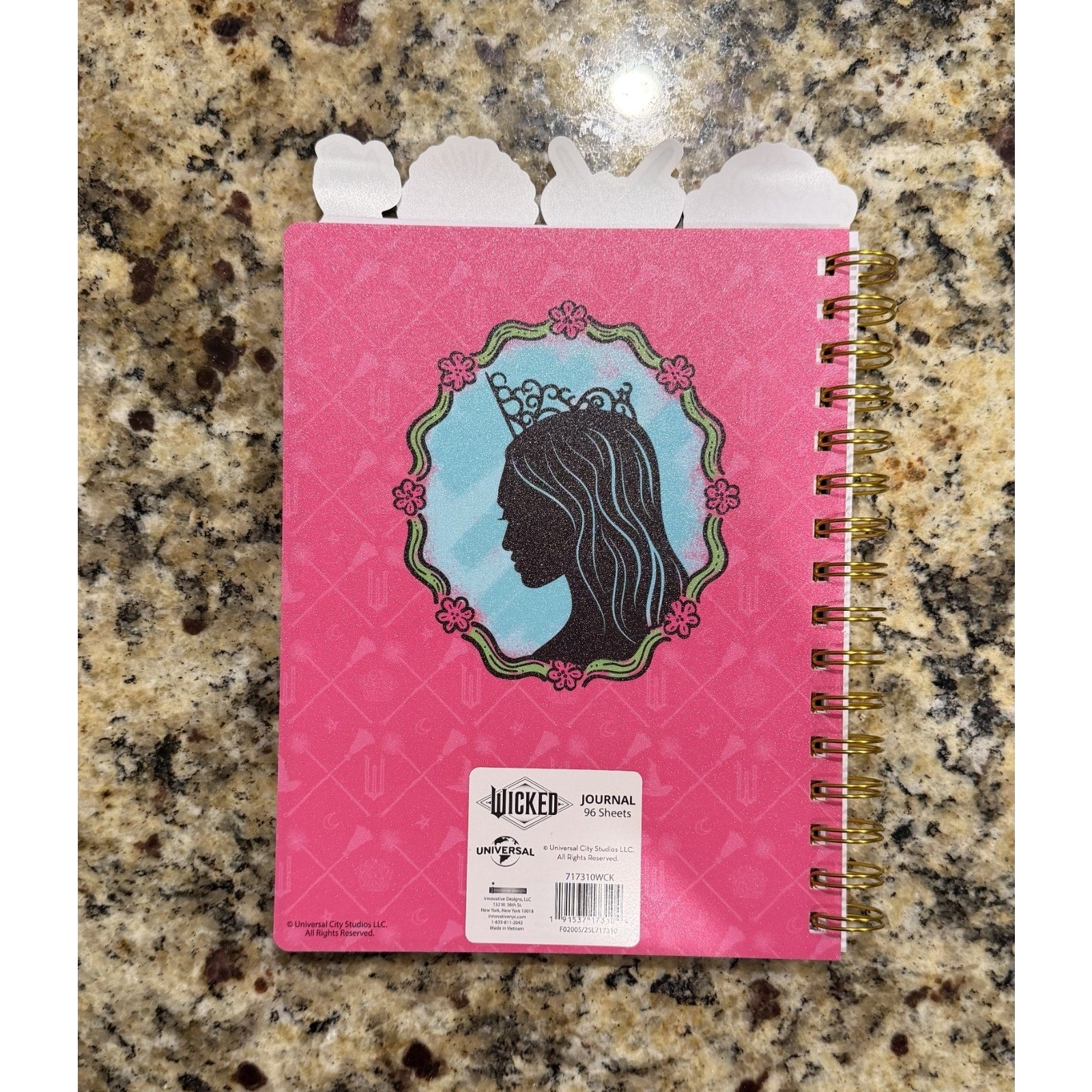 NEW Wicked Musical Glinda Pink Tabbed Journal Diary Notebook