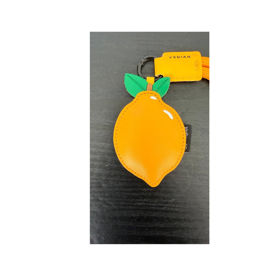 Creative Faux Leather Fruit Keychain - Lemon NEW