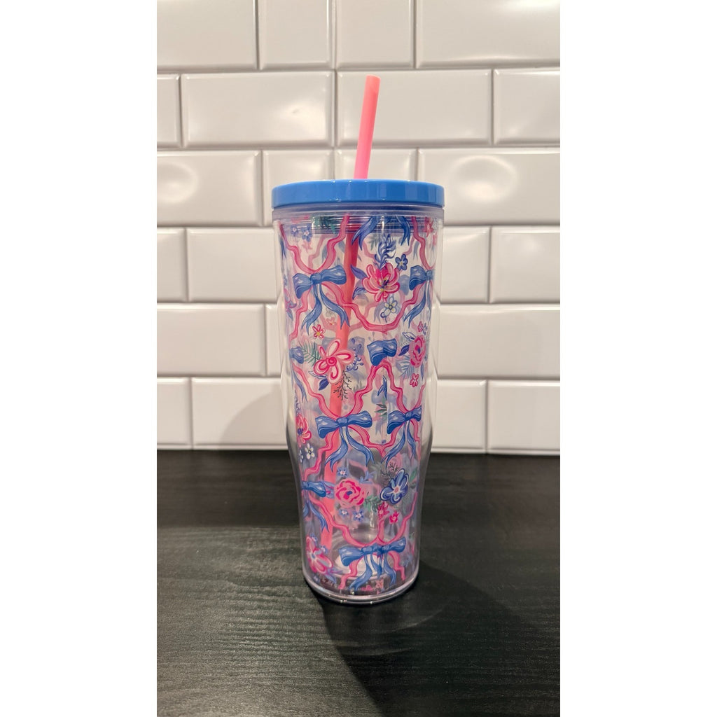 NEW Simply Southern 24oz Insulated Tumbler – Floral & Ribbon Print