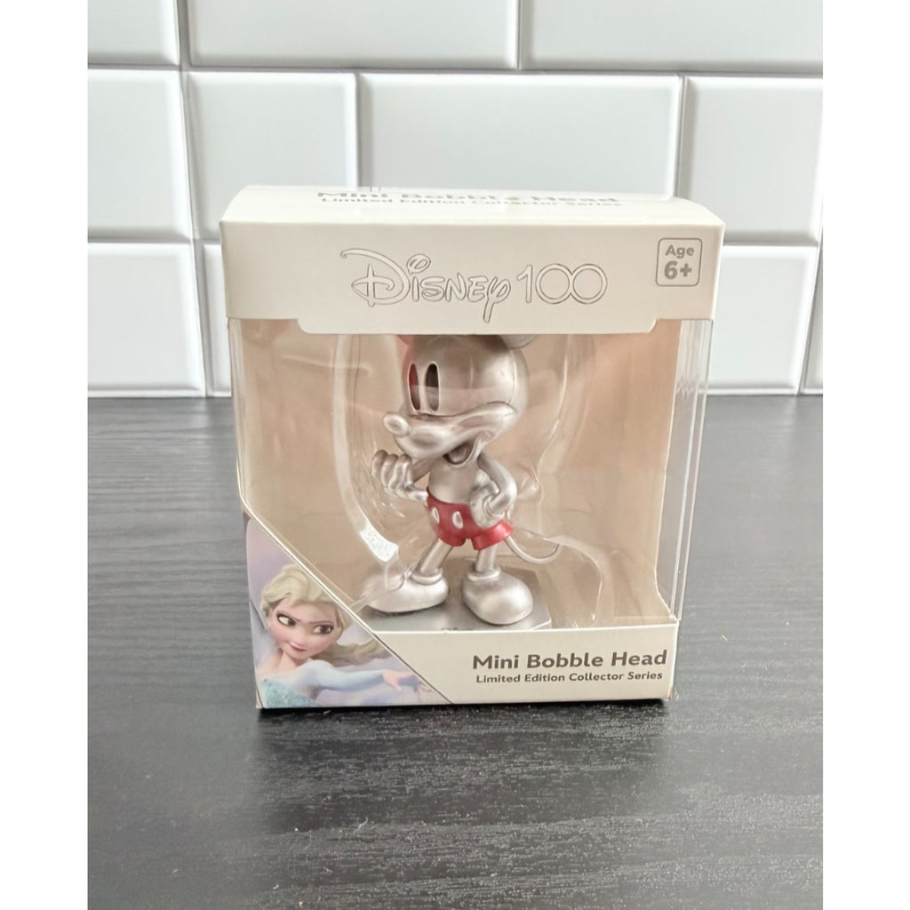 New! Disney 100 Mini Bobble Head COMPLETE SET of 4 Mickey, Minnie, Pooh, Stitch