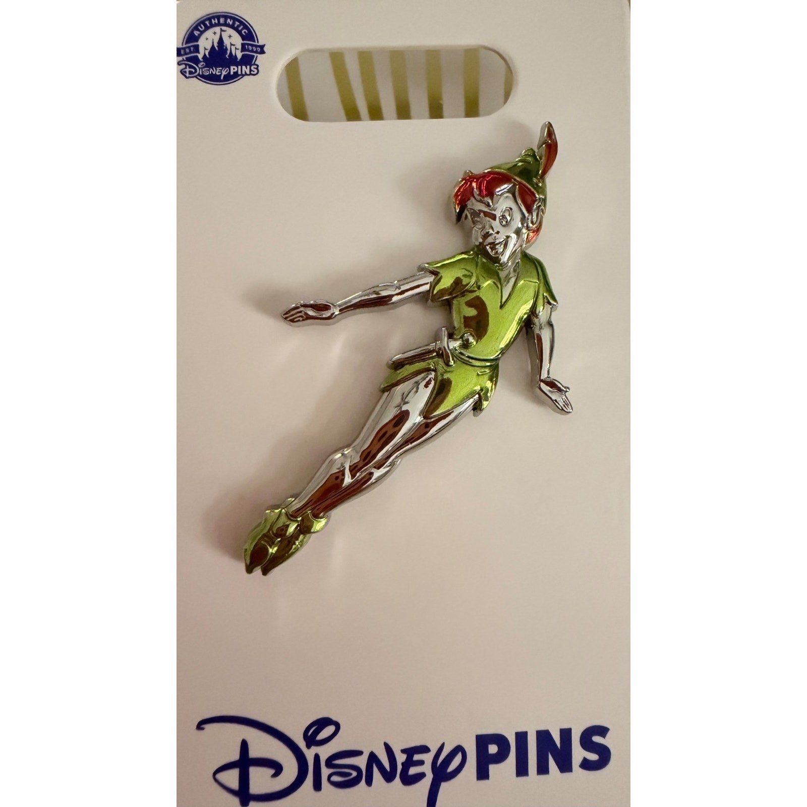 NEW 2024 Disney Parks Peter Pan Sculpted Metallic Pin